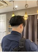テーパーフェード×センターパート