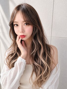 テラ(terra) コントラストハイライト×大人可愛いロング