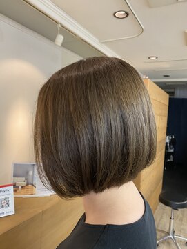 アップ(A+hair) 20代30代40代_小顔ヘア_ボブ_グレージュ_