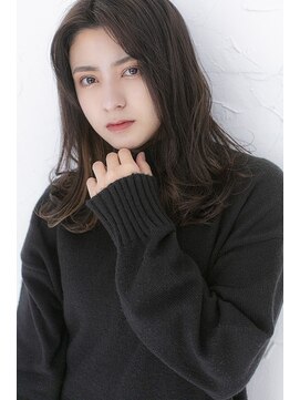 プライズ 池袋店(prize) ダークアッシュかきあげセンターパート【池袋】