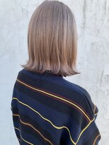 グローバルヘアー バランス(global hair BALANCE) ミルクティーベージュ×切りっぱなしボブ
