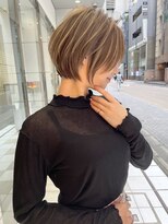 ロンドブルーム 天神大名店(Lond Bloom) ショコラベージュのハイライトショートヘアー
