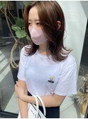 センターパートのくびれヘアー/大矢