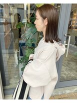 マメ(mame)&nbsp;ロングボブ/お顔周りにnuance/ash beige