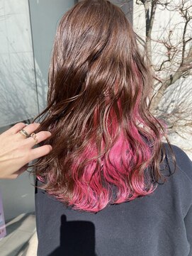 エム インターナショナル 春日部本店(EMU international) インナーカラー フレッシュピンク