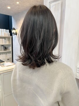 キャアリー(Caary) 福山人気caaryダークグレージュ/斜めバング/愛され小顔/レイヤー