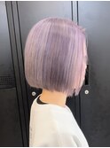 ブリーチ2回でできる薄め紫ラベンダーカラー♪あゆむ