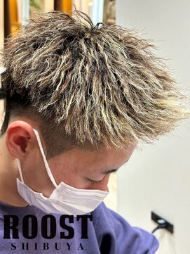 ルースト 渋谷店(ROOST) ショートアップバング×ツイストハイライト