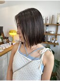 津田沼駅 ニュアンスボブ 酸性縮毛矯正 切りっぱなしボブ