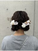 お呼ばれセットお団子ツイン♪結婚式二次会お呼ばれ華やか
