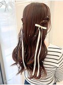 ヘアセット×ブラウンカラー