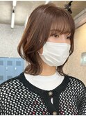 天神大名顔周りレイヤーカットミディアムボブタッセルボブ今泉