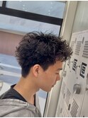 渋谷スパイキーパーマスパイキーショートパーマ刈り上げショート