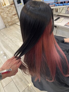 ティンク センター南 (Tink) ☆1ブリーチで作るインナーピンクカラー☆