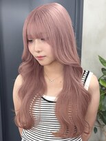 ニコ トウキョウ 渋谷(nico TOKYO)&nbsp;ピンクブラウンダブルカラーミルクティーベージュロングレイヤー