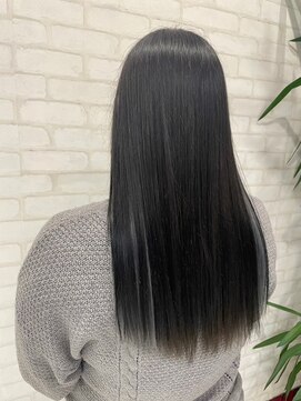 ビスイル 秋葉原店(Vis ill) 透明感暗髪アッシュブルーグレージュ髪質改善ストレート