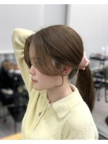 シェス 梅田茶屋町(shes)&nbsp;オリーブブラウン×顔周りカット/アリサ