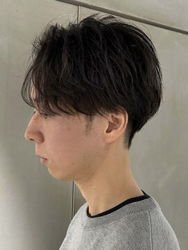 ガーデンタチカワネクスト(garden tachikawa next) 大人男子センターパートニュアンスパーマ毛流れパーマ20代30代