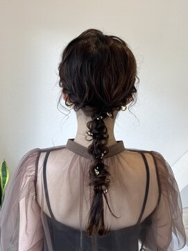 タイドヘアー 茨木2号店(TIDE HAIR) 編みおろしヘア