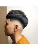20代30代40代大人カジュアル黒髪暗髪クロップフェード