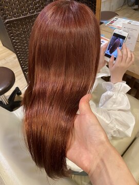 カミビト マヴィー(kamibito mavie) ブリーチアプリコットオレンジカラー×髪質改善トリートメント