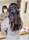 韓国風ヘアセット♪ // お呼ばれハーフアップ × ねじり編み込み