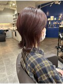 艶カラー　ピンクヘアー　ショートウルフ