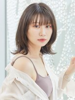 ミチオ ノザワ ヘアサロン ギンザ(Michio Nozawa HAIR SALON Ginza) 前髪あり外ハネボブ × 柔らかアッシュブラウン