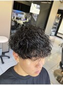 波巻きツイストスパイラルパーマ　ソフトツイストメンズパーマ