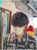 マッシュウルフ×波巻きスパイラルパーマ