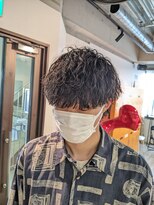 コワファーストナガサキシャンプーボーイ(COIFF1RST NAGASAKI SHAMPOO BOY)&nbsp;マッシュウルフ×波巻きスパイラルパーマ