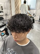 ビカムメンズヘアー 栄店(become men's hair)&nbsp;【波巻きプードルパーマ×刈り上げマッシュ】名古屋栄メンズ