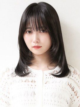 アイニティ 江坂(Inity) [Inity]アッシュブラック×くびれヘア[髪質改善/江坂/縮毛矯正]