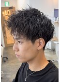 ツイストパーマ縦落ちパーマアップバングツイストスパイラル