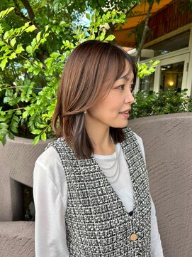トップヘアー 玉島店(TOP HAIR) 《TOPHAIR 玉島店/ ベリー》顔周りレイヤー×イヤリングカラー