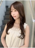 透明感髪質改善ベージュダブルカラーミルクティーグレージュ