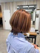 グランデュール 東静岡池田店(GRANDEUR)&nbsp;東静岡ショートボブくびれショートイルミナカラー顔周りレイヤー