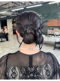 結婚式二次会ヘアアレンジ カチモリヘア 韓国アレンジ