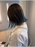 20代30代裾カラーグラデーションブルー