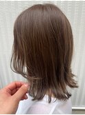外ハネボブ 顔周りレイヤー アッシュブラウン 髪質改善 艶髪