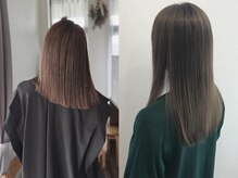 ヒュッゲ(Hygge)の雰囲気（【ダブルカラー】ブリーチありorブリーチなし/ブラウン/オリーブ）