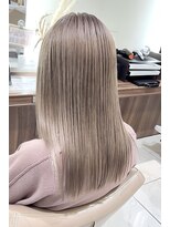アッシュ 大宮店(Ash)&nbsp;髪質改善ブリーチ/ハイトーンミルク多めミルクティーベージュ