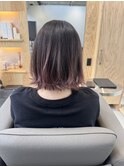郡山｜ナチュラルグラデーション×ピンクベージュ外ハネボブ