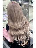 南波担当/ダブルカラーピンクべージュ/ロングシールエクステ