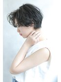 【Blanc/天王寺】ショートヘア＿デジタルパーマ＿グレージュボブ