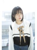 【salon de MiLK 原宿】透け感×耳かけボブ