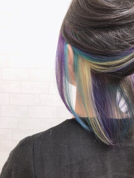 イイカンジヘア(iikanji hair) 【iikanji hair】レインボーインナーカラー