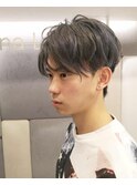 Iroke前下がりパーマとハイライトシルバー【奥村北斗】表参道