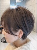 耳かけショートボブ☆40代からの大人スタイル