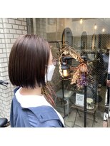 スラン(sran hair and spa) 乾かすだけでまとまるダークショコラのミニボブ♪